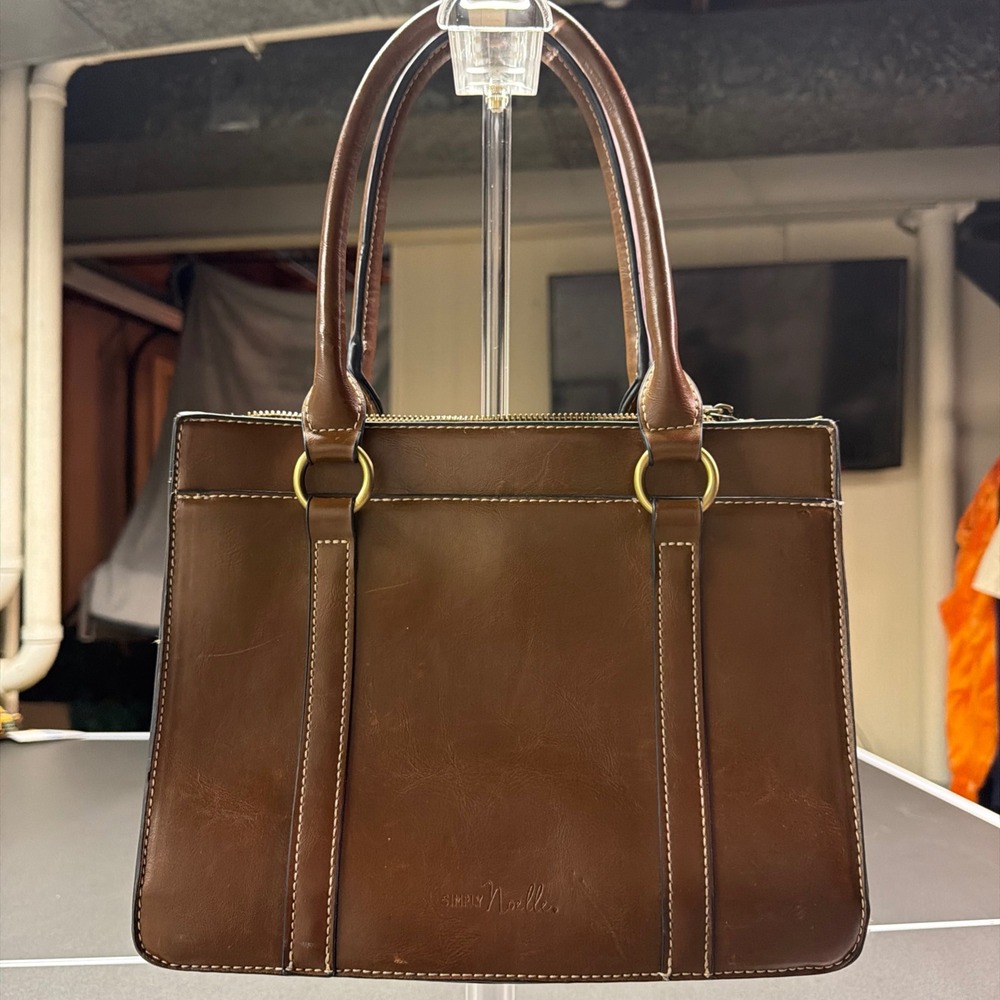 Simply Noelle Brown Leather Handbag Western‎ Style UNISEX